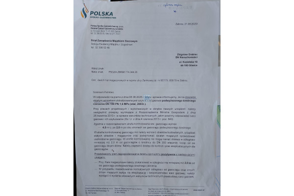 Zabrze, Sprzedam działkę przemysłową w Zbarzu.